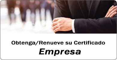 Obtenga/Renueve su Certificado de Empresa